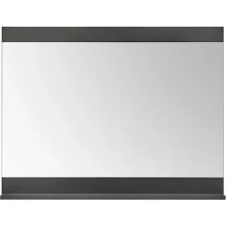 Furn.Design Garderobenspiegel Matera grau, Wandspiegel mit Ablage, 92 x 71 cm , Grau , Holzwerkstoff, Glas , Uni , 92x71x10 cm , Spiegel, Wandspiegel