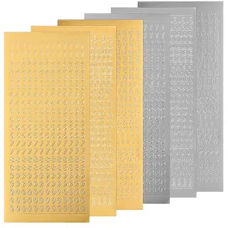 6 Blätter Wachsbuchstaben für Kerzen Set, Selbstklebende Buchstaben Zahlen Aufkleber, Wachs Zahlen Sticker für Taufkerze, Kommunionkerze, Hochzeit & DIY Basteln
