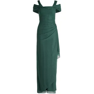 Abendkleid VERA MONT "Abendkleid im Glitzer-Look", Damen, Gr. 36, EURO, grau (grün, grau), Obermaterial: 100% Polyester PES., Kleider Abendkleid