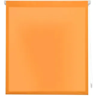 Decorblind | EasyFix Rollo lichtdurchlässig ohne Werkzeug und ohne Bohren, Rollo: 52 x 180 cm Breite x Länge/Maße Stoff: 49 x 175 cm, Orange, einfarbig, Jalousie für Fenster