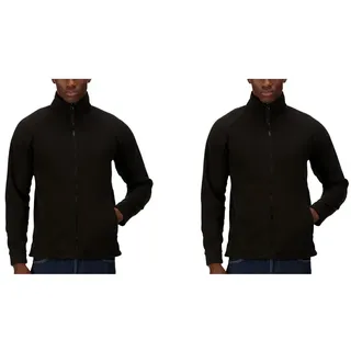 Regatta Professionelle Herren Thor III Interaktive Workwear Fleecejacke, Schwarz, Größe L (Packung mit 2)
