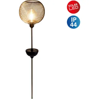 näve LED Solarleuchte »Geli«, 1 flammig, Leuchtmittel LED-Board   LED fest integriert, Erdspieß, schwarzes Metallgeflecht, Höhe 85cm, schwarz, inkl. Akku, schwarz