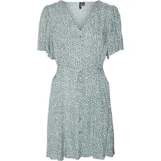 Bild Damen Viskose Mini-Kleid Kurzarmkleid mit Punkten VMAlba 10292845 Laurel Wreath Joey Dot XL