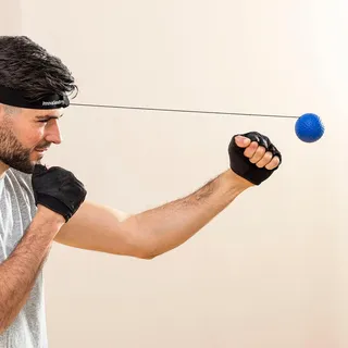InnovaGoods Trainings- und Reflexbälle-Set Balxing, verbessert die Koordination und Beweglichkeit, kompakte und leichte Bauweise, ideal für den Sport, Mehrfarbig (Mehrfarbig)
