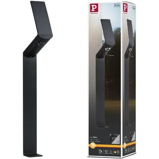 Paulmann Solar Pollerleuchte Außenleuchte Kunststoff 72,0 cm inkl. Bewegungsmelder grau