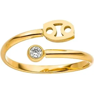 Purelei Sternzeichen Ring Damen, Edelstahl, Wasserfest, Verstellbar von Größe 50-60, Modeschmuck für individuellen Style, eleganter Fingerring, robustes langlebiges Design