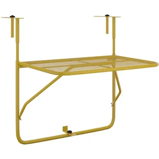 Balkontisch Golden 60x40 cm Stahl - Gold