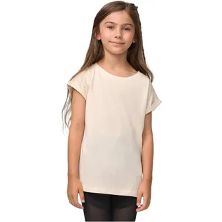 URBAN CLASSICS Girl's Organic Extended Shoulder Tee T-Shirt, whitesand, 158/164