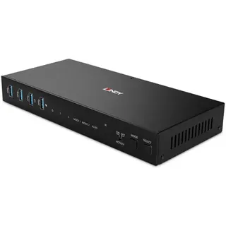 Lindy Hdmi 4k60 Usb 3.0 Kvm-switch - Black