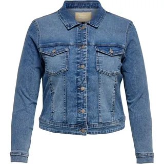 ONLY CARMAKOMA Jeansjacke, Klappkragen, Patten-Brusttaschen, für Damen, 177934 LIGHT BLUE, 52