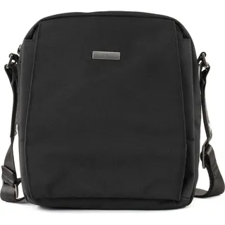 bugatti Umhängetasche mit Laptopfach Contratempo Shoulder Bag Upright Black schwarz - Schwarz