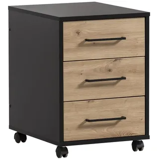 MÖBELPARTNER Aino Rollcontainer 40,1 x 50 x 57 schwarz