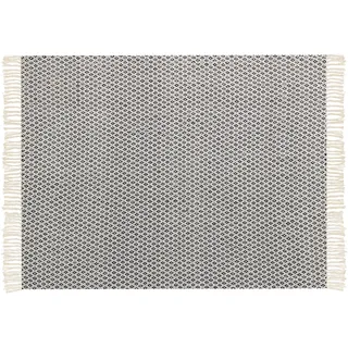 Beliani Chyama Kuscheldecke 125 x 150 cm Beige/Schwarz