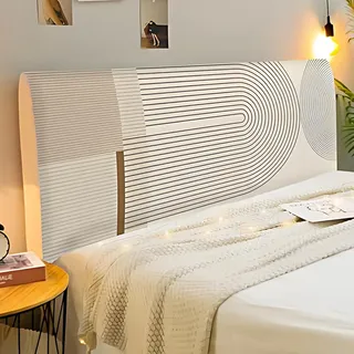 Hearda Bett Kopfteil Bezug 160, Strecken Bett kopfteil Hussen, Staubdicht Bettkopfteil Verdickt All-Inclusive Bettkopfteil Bezug für Schlafzimmer Bett Dekor Kopfteil - Halbkreis