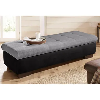 Home affaire Hocker »Bergen«, mit Staufach, 161 cm breit Home affaire schwarz/silber