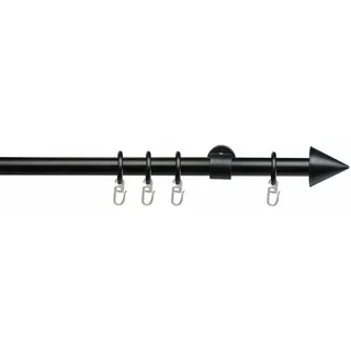 Gardinenstange LIEDECO "Kegel" Gr. 1, schwarz, L:120cm Ø:20mm, Metall, Gardinenstangen, Gardinenstange