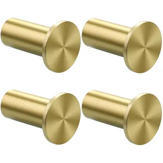 SAYAYO Kleiderhaken Wand Garderobenhaken Gold Haken zum Schrauben Handtuchhaken Edelstahl Wandhaken 4 Stück Kleiderhaken für Badezimmer, Küche, Schlafzimmer