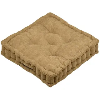 Bodenkissen Dandy 45/45/10 cm , Beige , Textil , Heimtextilien, Wohntextilien, Kissen