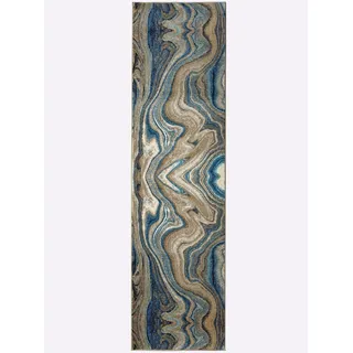 Teppich HEINE HOME Gr. 5, blau (beige, blau), B:160cm H:9mm L:235cm, Kunstfaser, Polypropylen, Teppiche, Teppich