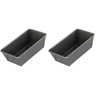 Zenker Königskuchenform 20 cm SPECIAL - MINI, kleine Backform aus Stahlblech, Kastenform mit Antihaftbeschichtung (Farbe: Schwarz), Menge: 1 Stück (Packung mit 2)