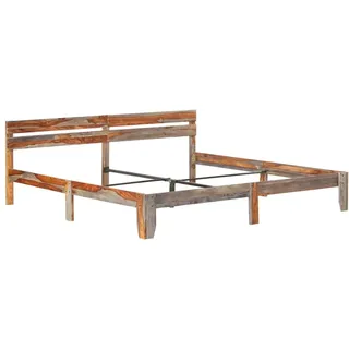 vidaXL Massivholzbett ohne Matratze 200x200 cm - Grau