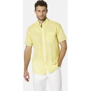 Langarmhemd BABISTA "Kurzarmhemd MILANZETTI", Herren, Gr. 4XL, weit, gelb, Obermaterial: 100% Baumwolle CO., Hemden Langarmhemd