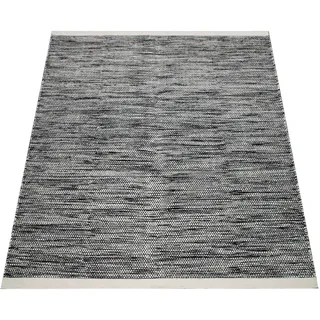 Paco Home Wollteppich »Kasko 300« rechteckig 12 mm Höhe Handweb, Flachgewebe, reine Wolle, handgewebt, hochwertig verarbeitet, schwarz