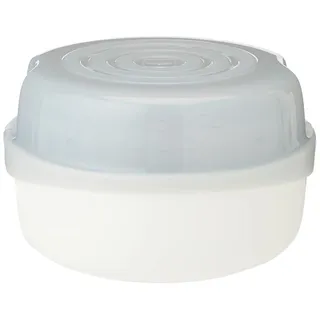 MAM Mikrowellen-Sterilisator I für schnelle und einfache Dampf- oder Kaltwasser-Sterilisation | Sterilisiert bis zu 6 x Flaschen in 5 Minuten | Babyzubehör | Grau