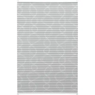 Plissee GARDINIA "EASYFIX Entry mit 2 Bedienschienen" Gr. 6, grau, B:100cm H:130cm, Obermaterial: 100% Polyester, Plissees, Plissee, in der Breite kürzbar