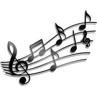 Musiknoten Wanddekoration Metall Musik Noten Wandkunst Musik Thema Note Dekor Vintage Hängende Wandschild Metallschild Wandaufhängung Heimdekoration Wanddekoration für Wohnzimmer Schlafzimmer Veranda