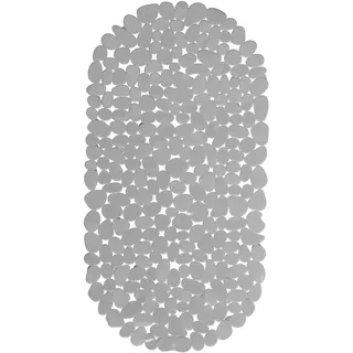 Relaxdays Badewannenmatte Steinoptik, rutschfeste Badeeinlage mit Saugnäpfen, waschbare Rutschmatte, 36 x 68 cm,