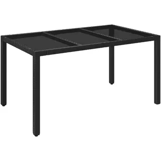 vidaXL Gartentisch 150 x 90 x 75 cm Schwarz