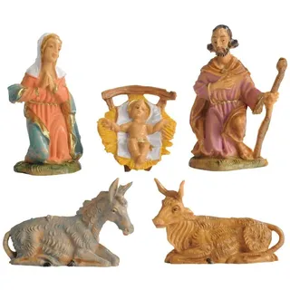 Fontanini Geburt 6,5CM Set 5 Figuren Harz Für Krippe