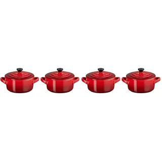 Le Creuset Mini Cocotte Topf-Set 4-tlg. kirschrot