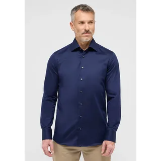 Eterna Langarmhemd »SLIM FIT« NON IRON (bügelfrei), blau