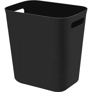 UUJOLY Kleiner Abfalleimer aus Kunststoff, für Badezimmer, Waschküche, Küchen, Büros, Kinderzimmer, Schlafsäle, 10 l, Schwarz