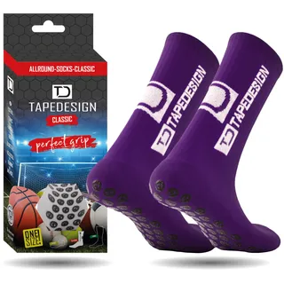 Tapedesign "Classic - 1 Paar Rutschfeste Fußball Socken mit gummierten Noppen (Unisex) - Fussball-Socken mit Grip für Damen & Herren - Anti-Rutsch Fußballsocken - Sportsocken atmungsaktiv