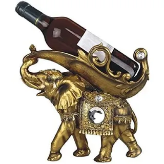 ICE ARMOR Lucky Wealth Thai Elefant Weinregal Flaschenhalter, Weinrest-Figur, Statue, Feng Shui, Heimdekoration auf Tischplatten und Theken, Weinliebhaber, Jahrestag, Einweihungsfeier, einzigartige