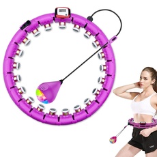 Smart Fitness Hoola Hoop Reifen KUWAN Erwachsene 24 bewegliche und verstellbare mit 360-Grad-Massage und intelligenten Aufnahmedaten Nicht herunterfällt