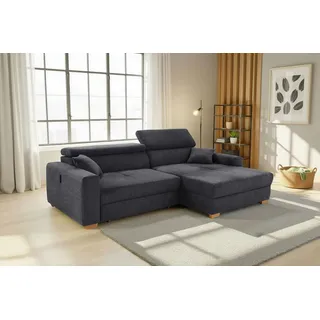 Jockenhöfer Eckcouch Polyester 2-Sitzer Grau