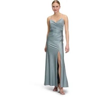 Vera Mont Abendkleid Glitzer-Look Blau/Silber 38