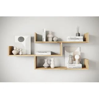Home Affaire Wandregal Trio Hängeregal 119,1 x 18 x 55 cm Braun