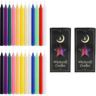 JYYWTSI 24 Bunte Dinnerkerzen – 2 Boxen à 12 Farben, Rauchfrei und Tropffrei, 90 Min Brenndauer, für Romantisches Abendessen, Feste und Wohn-Deko, Umweltfreundlich