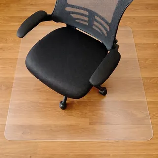 Marvelux Bodenschutzmatte Bürostuhl für Harte Böden 90 x 120cm, Klare Hartbodenschutzmatte für unter Schreibtische, Rechteckig, rutschfeste PVC Bodenmatte für Computertischstühle