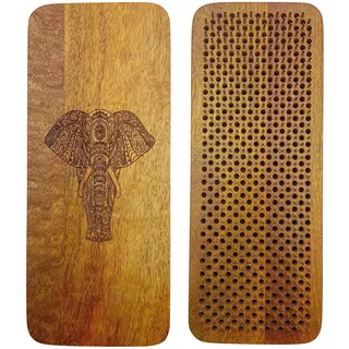 Sadhu Board Mangoholz Nagelbrett, 100% Handgemacht, 3 Größen: 10 mm, 12 mm und 15 mm, löst Verspannungen, fördert Durchblutung, entgiftend, hilft bei Kopfschmerzen, Schlafstörungen (Elefant, 15 mm)