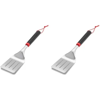 Weber Grillwender (40cm), aus Edelstahl, mit Komfortgriff, spülmaschinenfest für einfache Reinigung, mit Schlaufe zum Aufhängen - Schwarz (6318) (Packung mit 2)