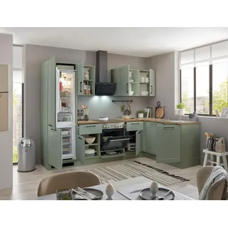 BASIC by Balculina Winkelküche L-Form Marsi 280 cm grün