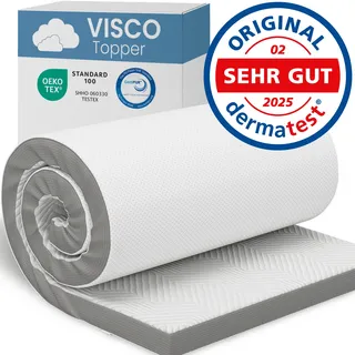ELONEO Viscoelastischer Matratzen Topper 80x200cm, Matratzentopper mit Memory Foam Effekt, 5 cm Höhe, Matratzenauflage für Bett und Boxspringbett