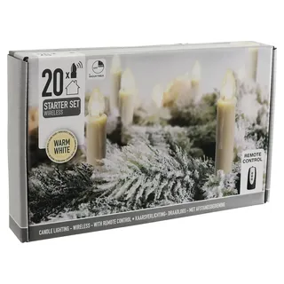LED-Weihnachtsbaumkerzen, 20er Set, kabellos mit FB, Timer
