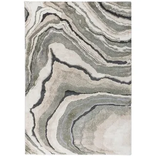 Obsession Läufer , Grün, Hellgrau , Kunststoff, Textil , Abstraktes , rechteckig , 80x300 cm , Oeko-Tex® Standard 100 , für Fußbodenheizung geeignet , Teppiche und Böden, Teppiche, Teppichläufer, Läufer